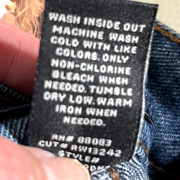 Sincerely Jules NEW Shorts Denim Jean Distressed Super HIgh Rise Wedge 25/1 - Picture 13 of 13